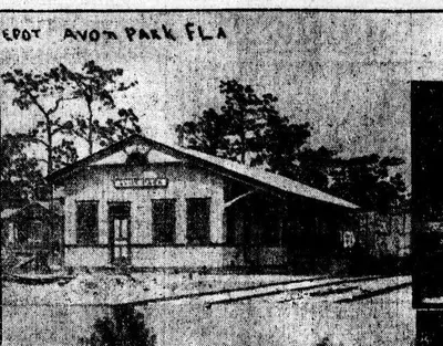 The Avon Park depot, winter of 1912-13
