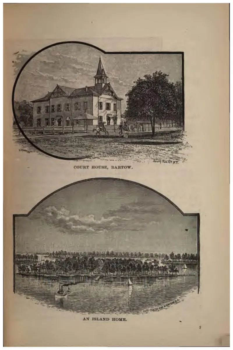 Court House, Bartow, and an Island Home (Crosby, 1887)