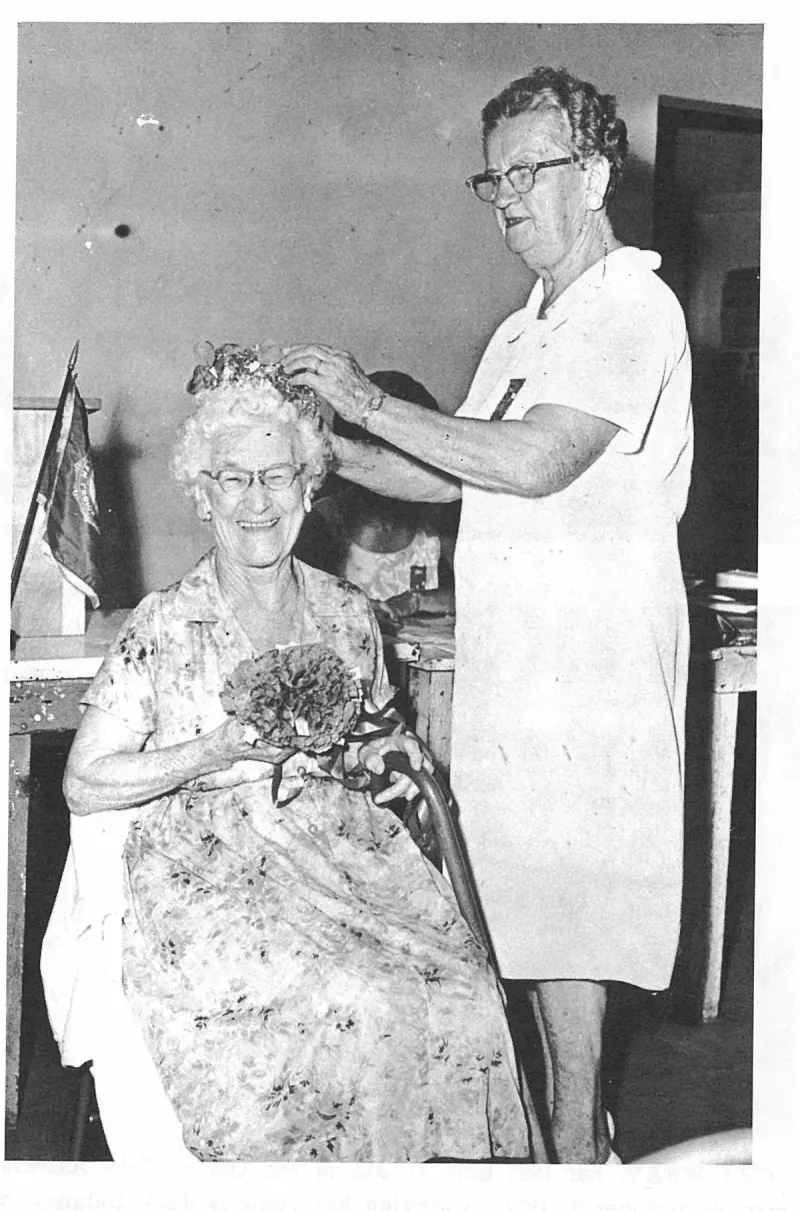 CORA WRAY crowned "Mother of the Year" and "Queen of the American Legion Auxiliary" by Rena Smith