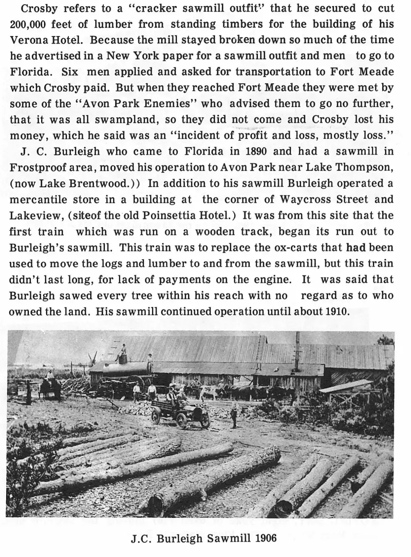 J.C. Burleigh Sawmill 1906