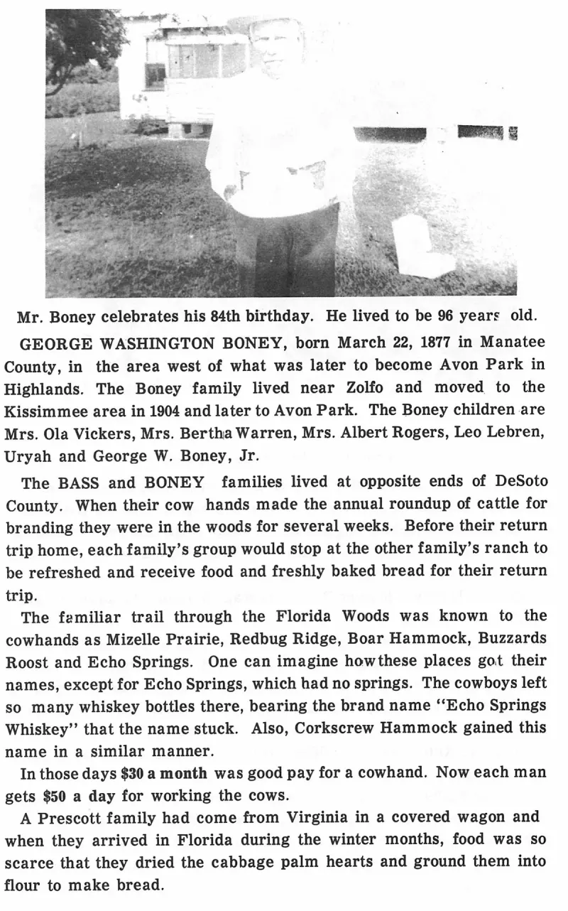 Mr. Boney celebrates his 84th birthday. He lived to be 96 years old