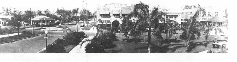 Durrance Block and Lawler Wells Filling Station on the corner