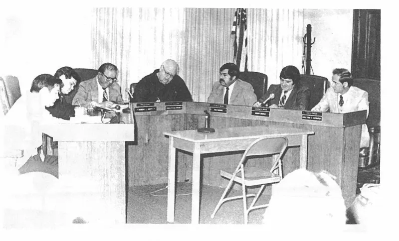First Council meeting of the new City Council Left to right