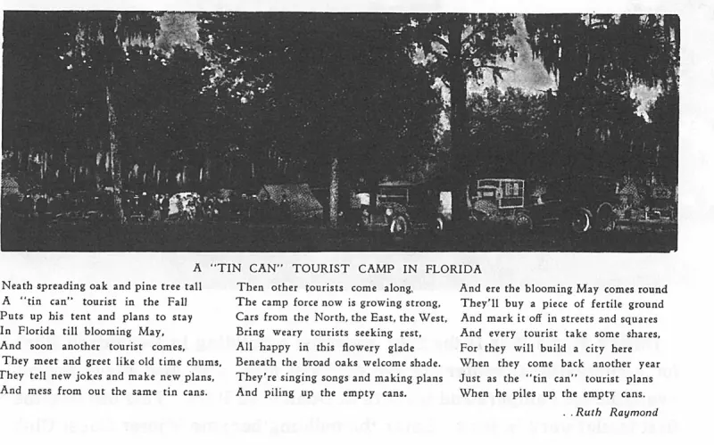 A "tin Can" Tourist Camp in Florida