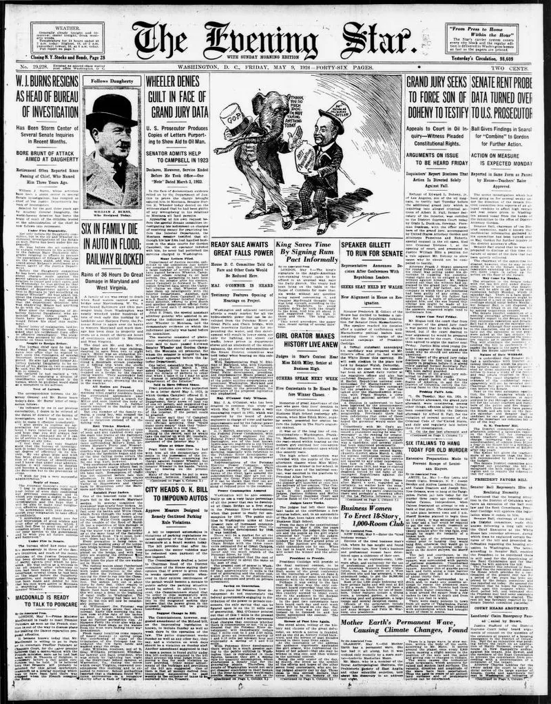 Evening Star, May 9, 1924 - Florida Western and Northern Railroad