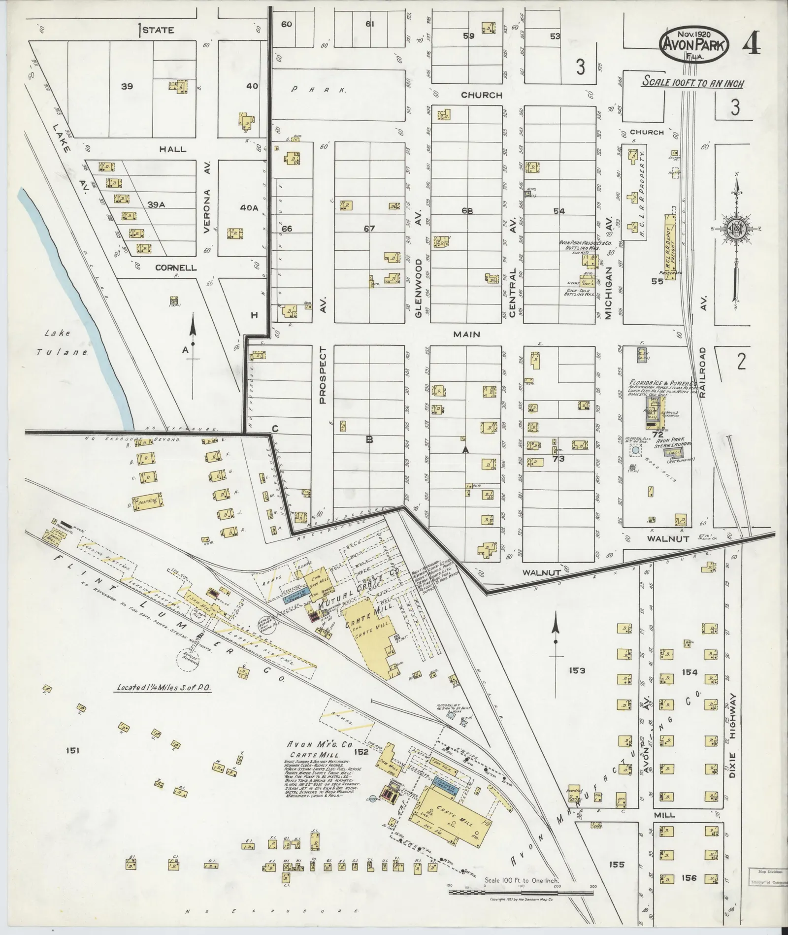Sanborn fire insurance map, Avon Park, November 1920 — sheet 4